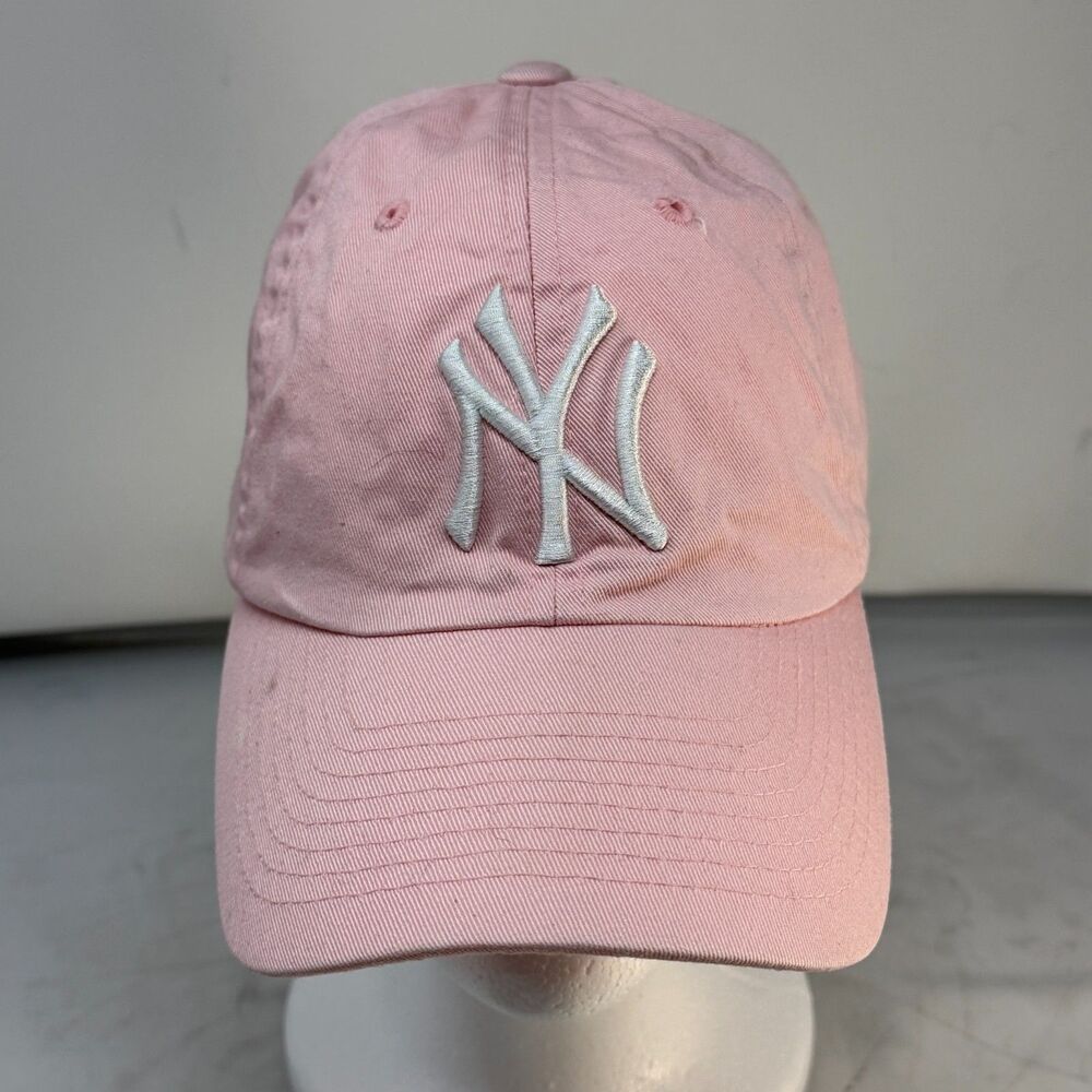 New York Yankees Hat Twins Enterprise Womens Strapback Pink Baseball Dad Cap